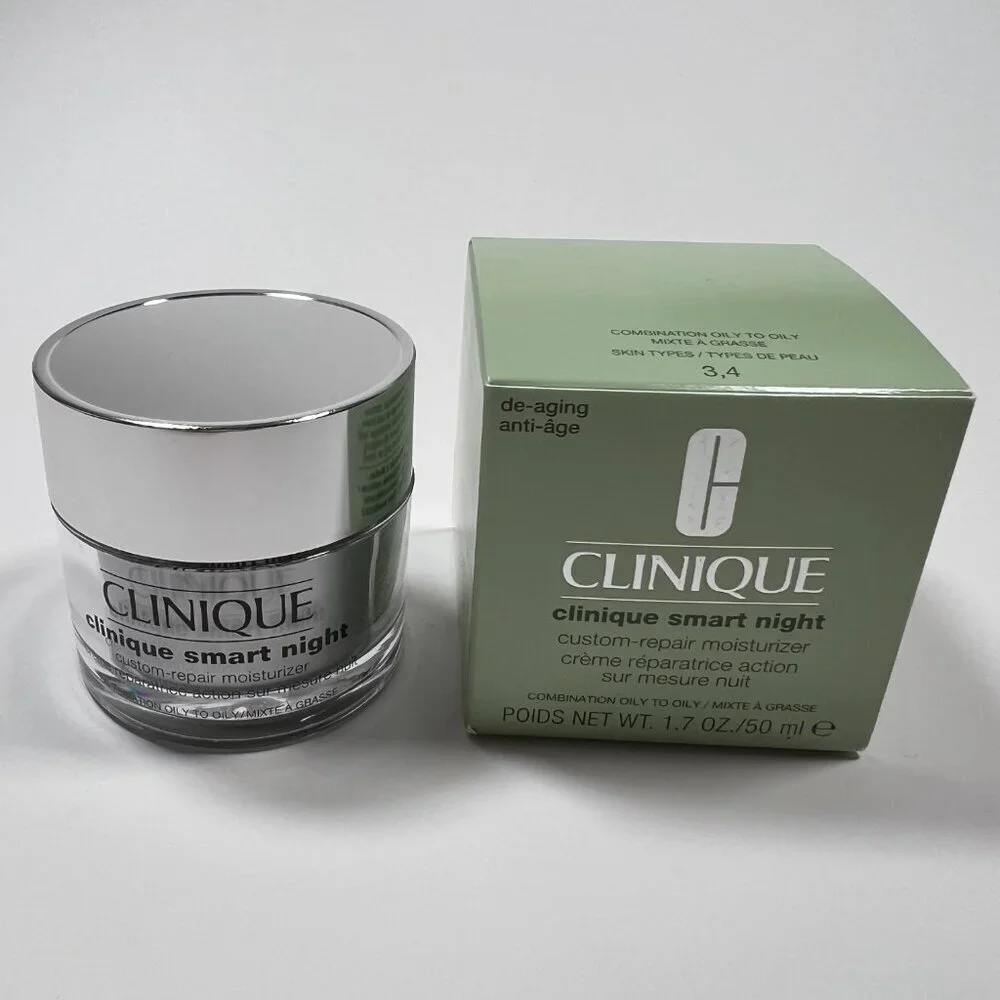 Clinique Smart Night Custom Repair Moisturizer Combination OILY To Oily Skin 1.7
